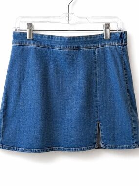 American Eagle High Rise Denim Skort Size 4 Blue Mini Skirt Shorts